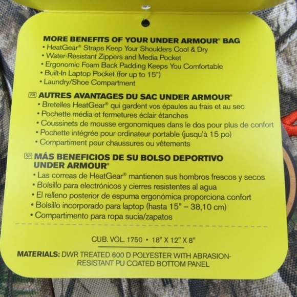 Under Armour Bags Under Armour Storm Camo Backpack Realtree New